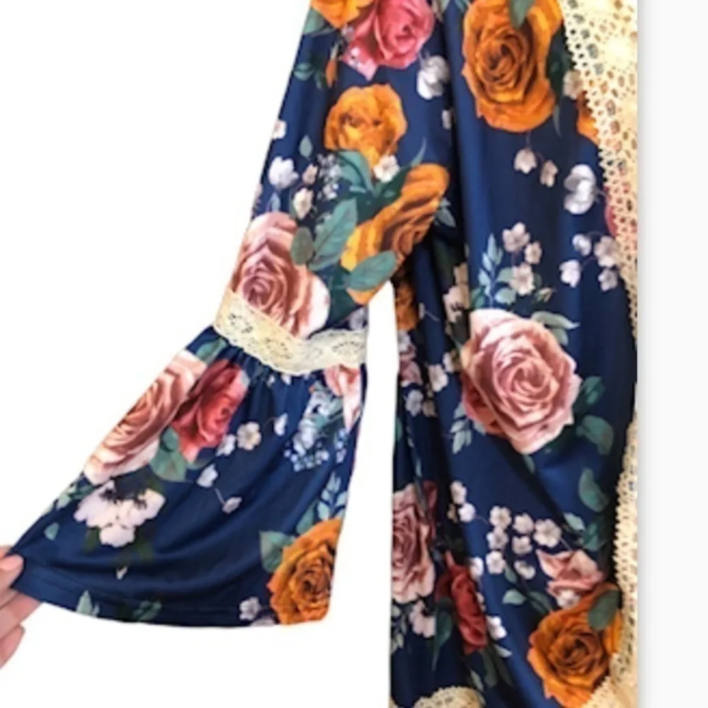 Loveu Dear floral print open front‎ kimono/cardigan